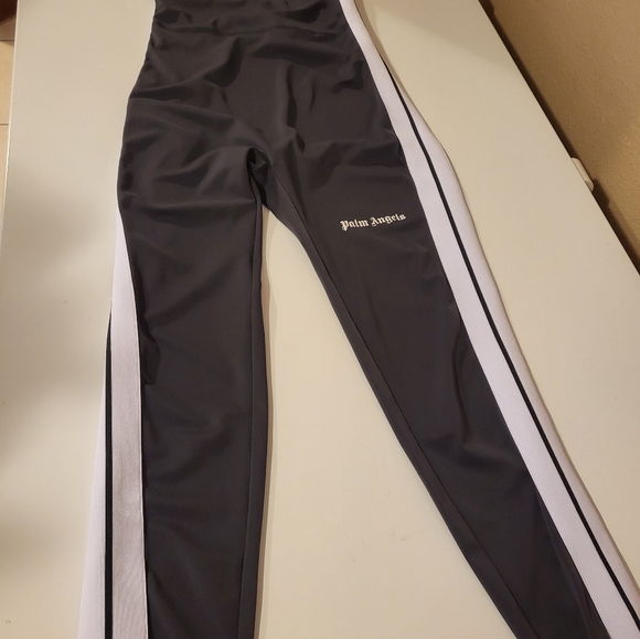 Palm Angels fitted track training jumpsuit in dark grey. - Picture 10 of 16